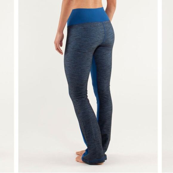 Lululemon Barre Pulse Pant Limitless Blue Reversible Slub Denim Size 12 Like New - Picture 14 of 16